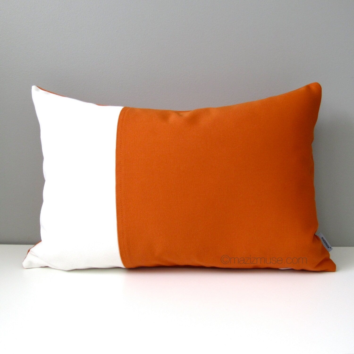 Housse de coussin d'extérieur orange moderne, housse de coussin décorative toscane Sunbrella