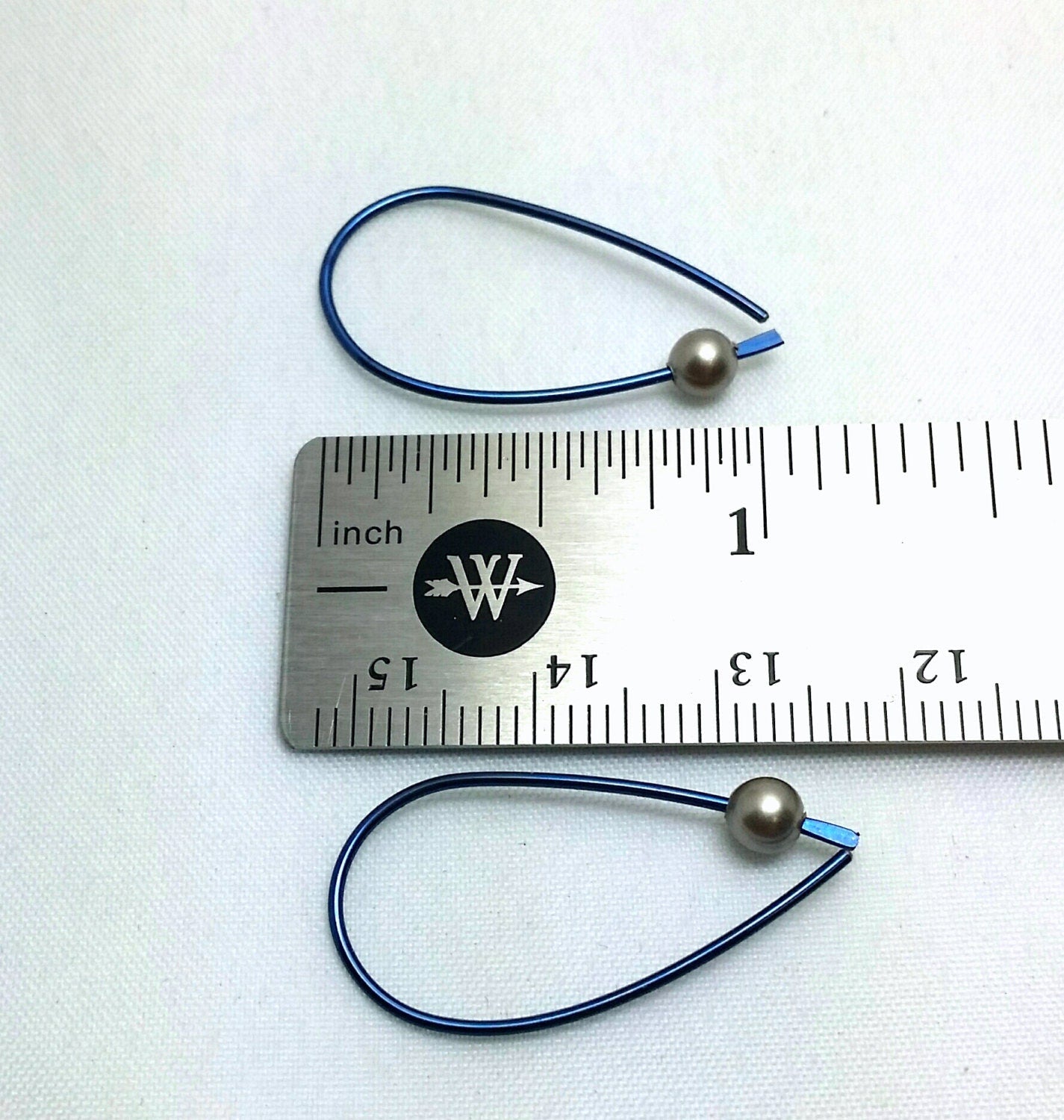 Niobium Hoop Earrings: Minimalist Wire Design with Swarovski Pearls