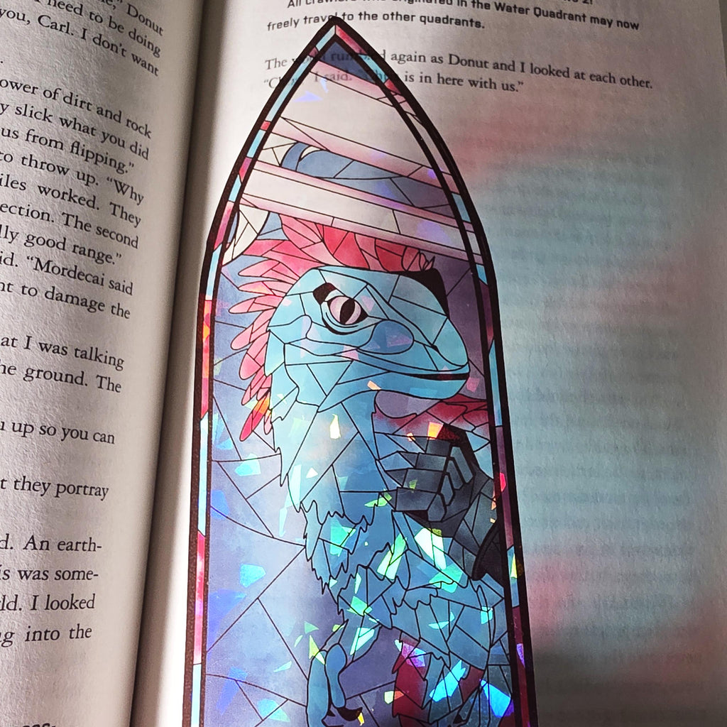Dungeon Crawler Carl Stained Glass Style Bookmark: Mongo (Handmade with Holographic Art) 8