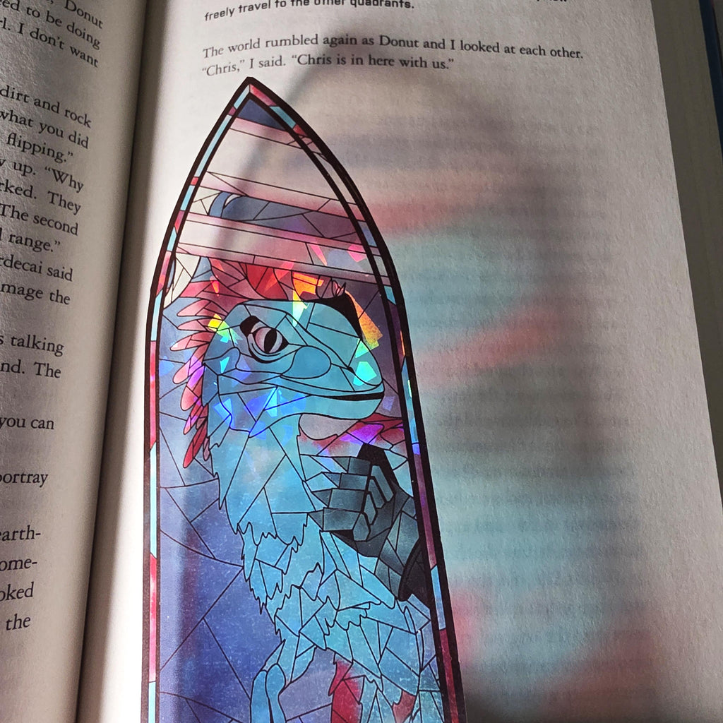 Dungeon Crawler Carl Stained Glass Style Bookmark: Mongo (Handmade with Holographic Art) 9