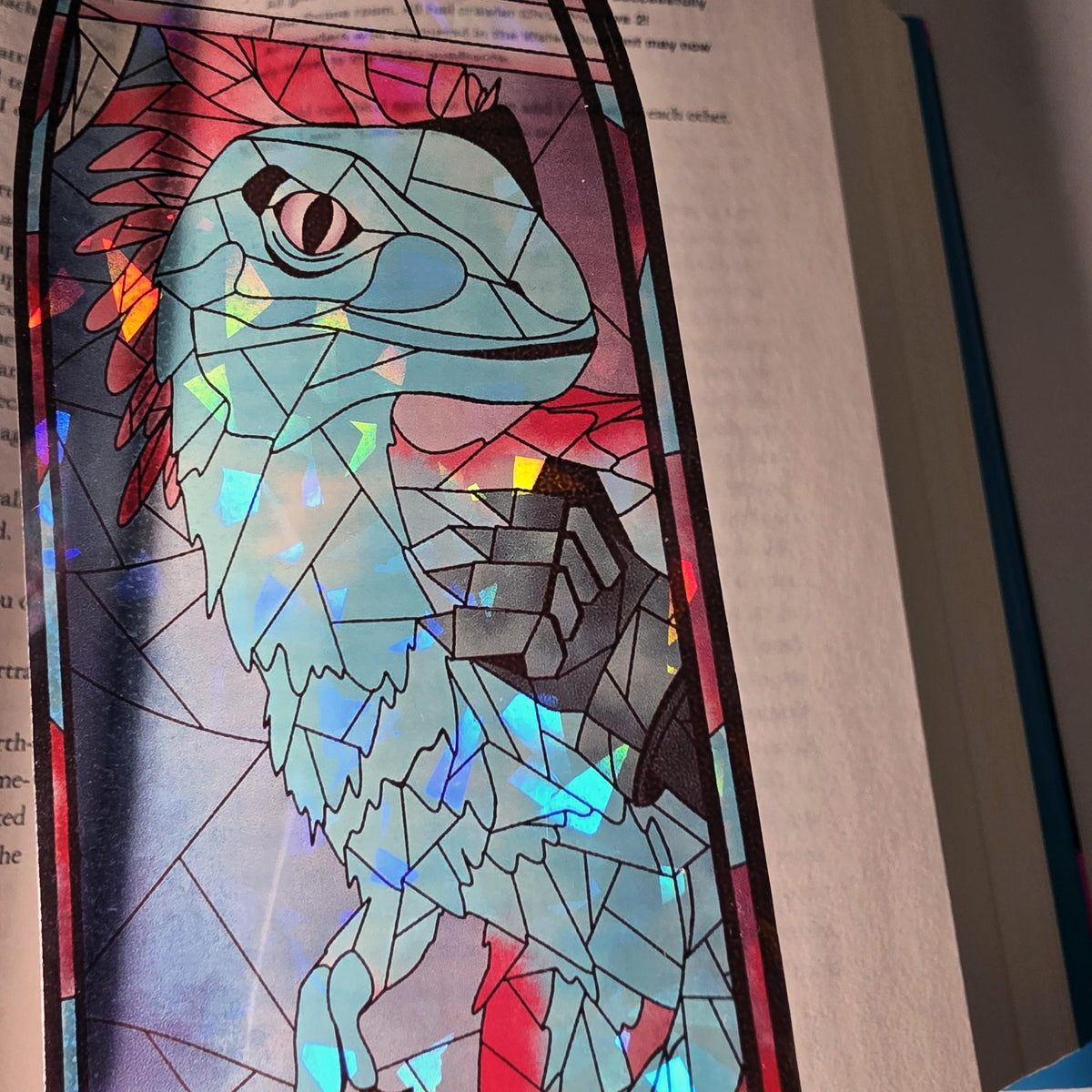 Dungeon Crawler Carl Stained Glass Style Bookmark: Mongo (Handmade with Holographic Art) 15