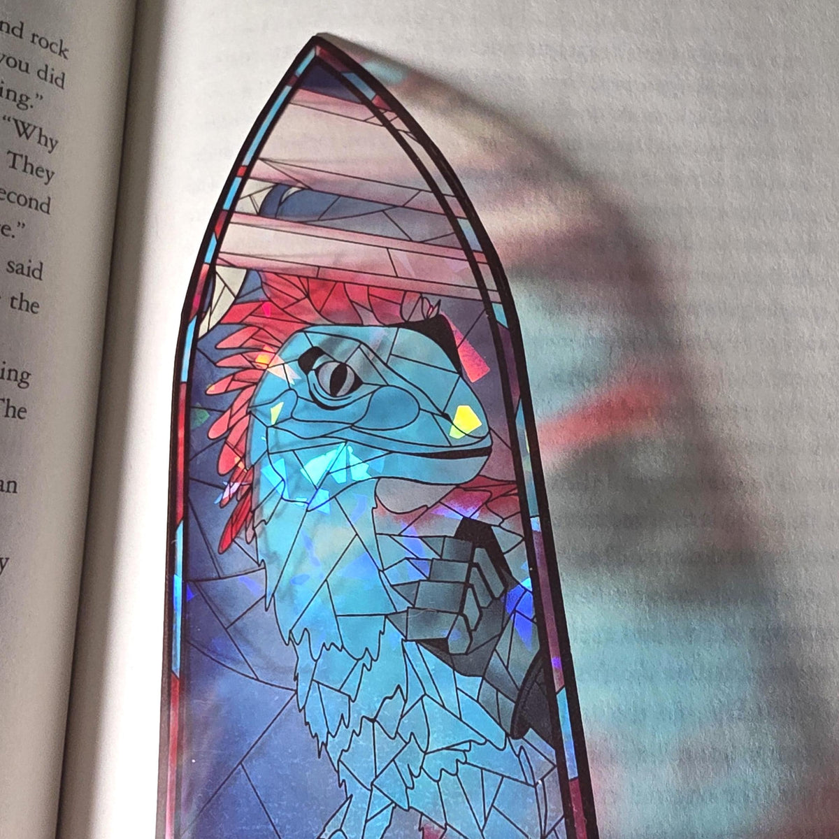 Dungeon Crawler Carl Stained Glass Style Bookmark: Mongo (Handmade with Holographic Art)