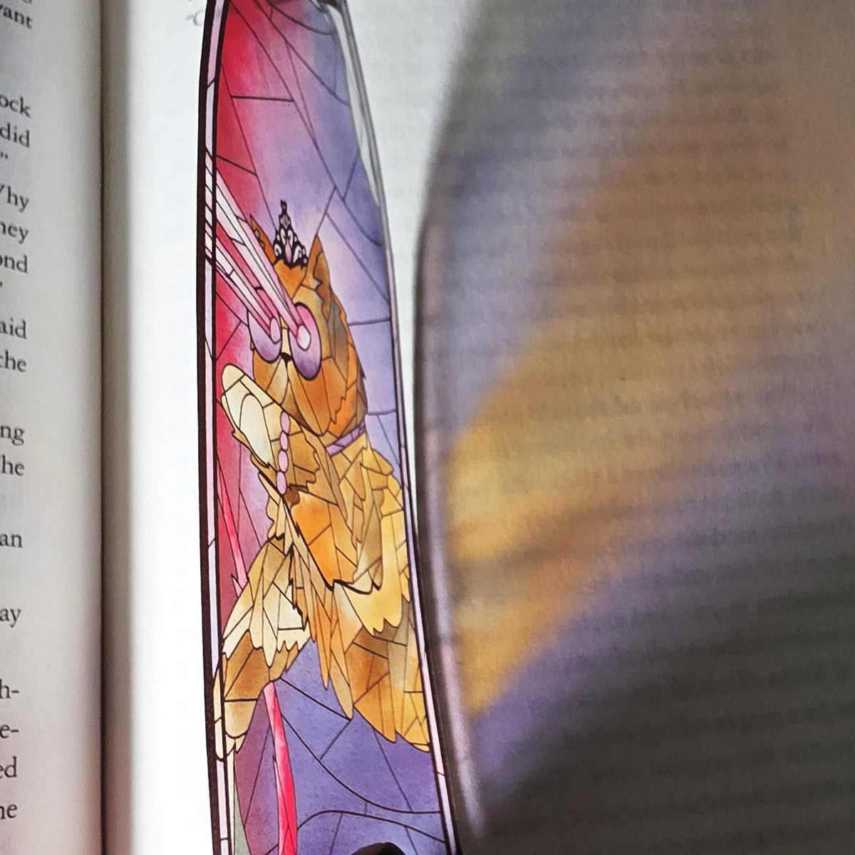 Dungeon Crawler Carl Stained Glass Style Bookmark: Princess Donut (Handmade with Holographic Art) 9