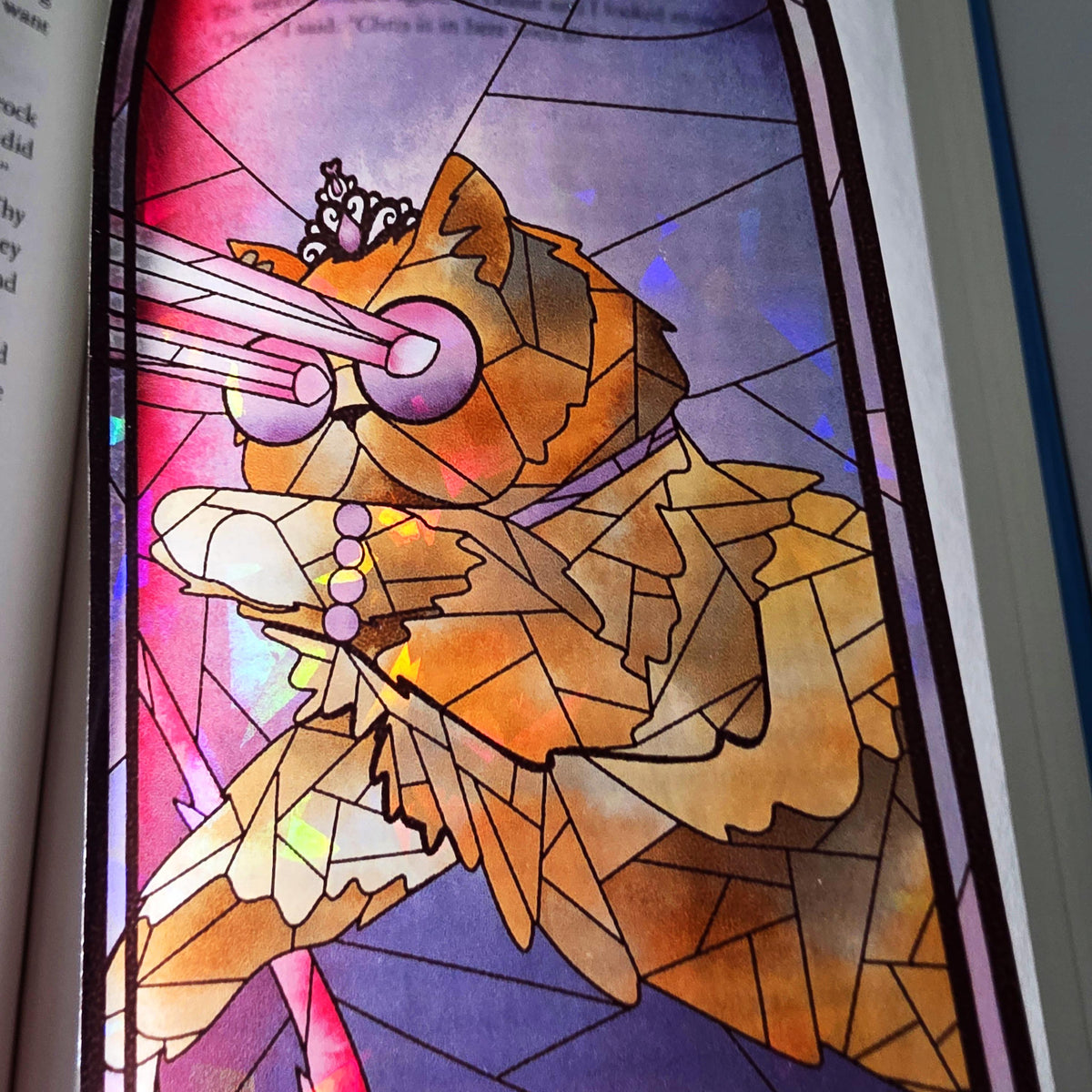 Dungeon Crawler Carl Stained Glass Style Bookmark: Princess Donut (Handmade with Holographic Art) 15