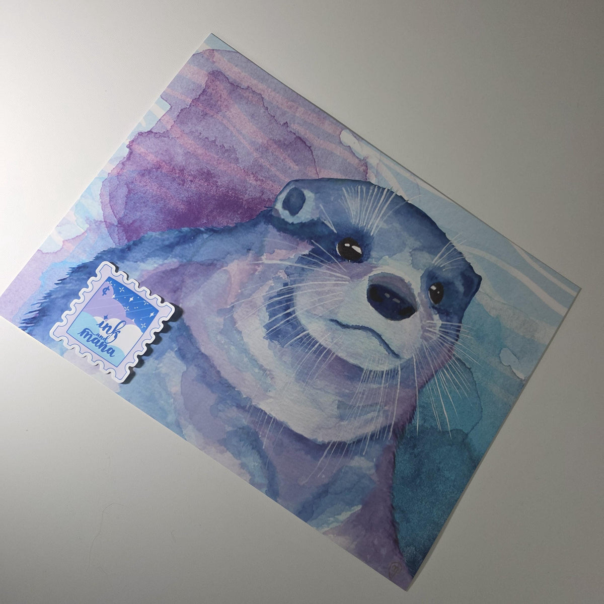 Otter Watercolour Art Print - 12" x 16" Nature Inspired Artwork 5