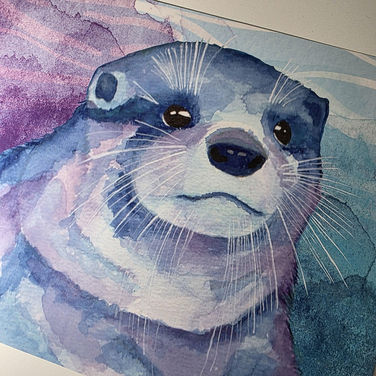 Otter Watercolour Art Print - 12" x 16" Nature Inspired Artwork