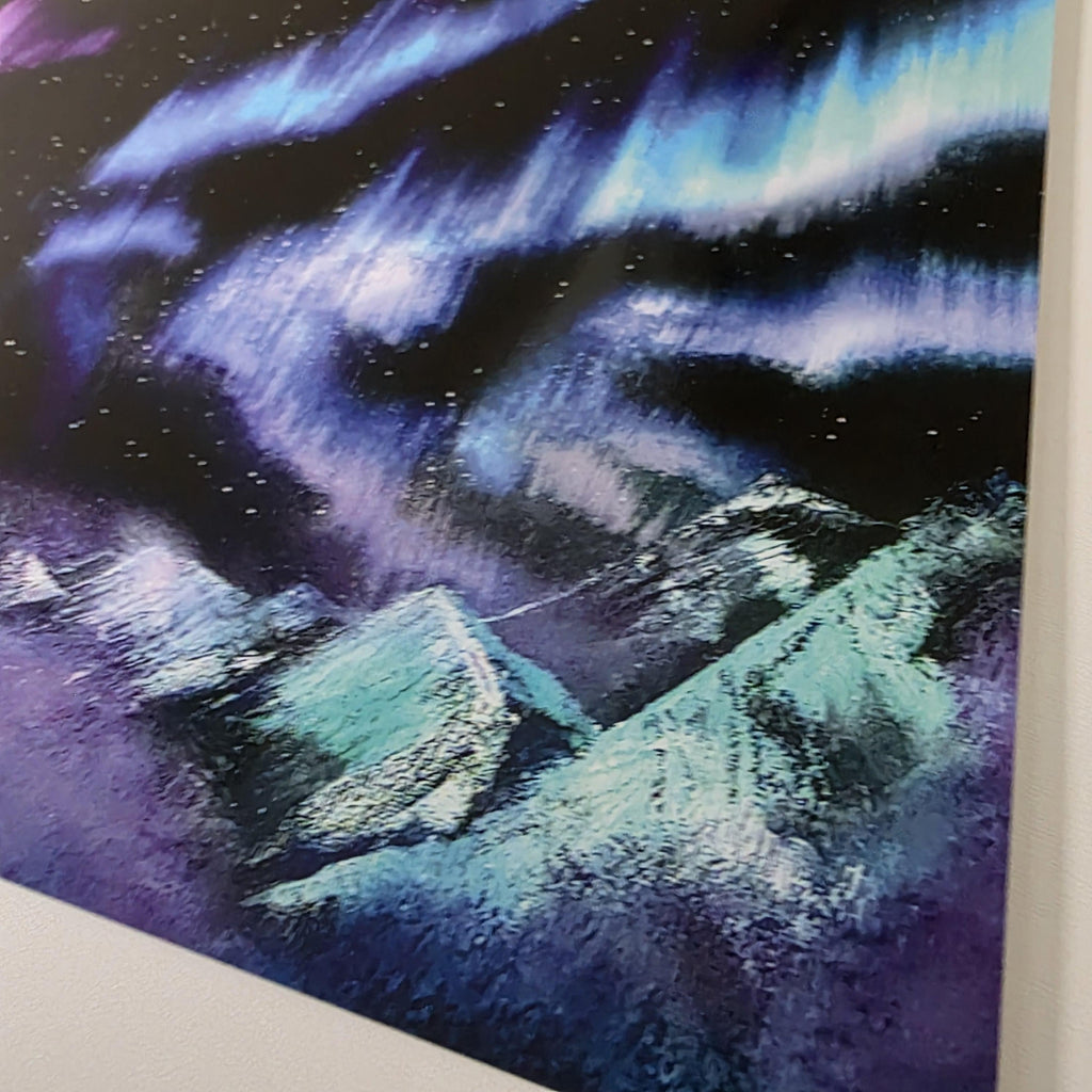 Rainbow Northern Lights Art Print - 12" x 16" Aurora Borealis Inspired Artwork 5