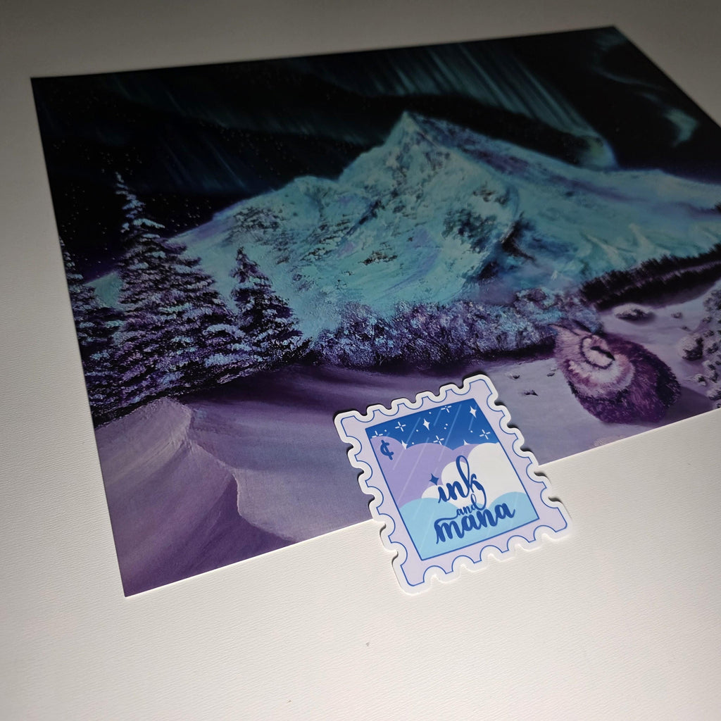 Fantasy Northern Lights Art Print - 12" x 16" Dungeons and Dragons Inspired Artwork 6