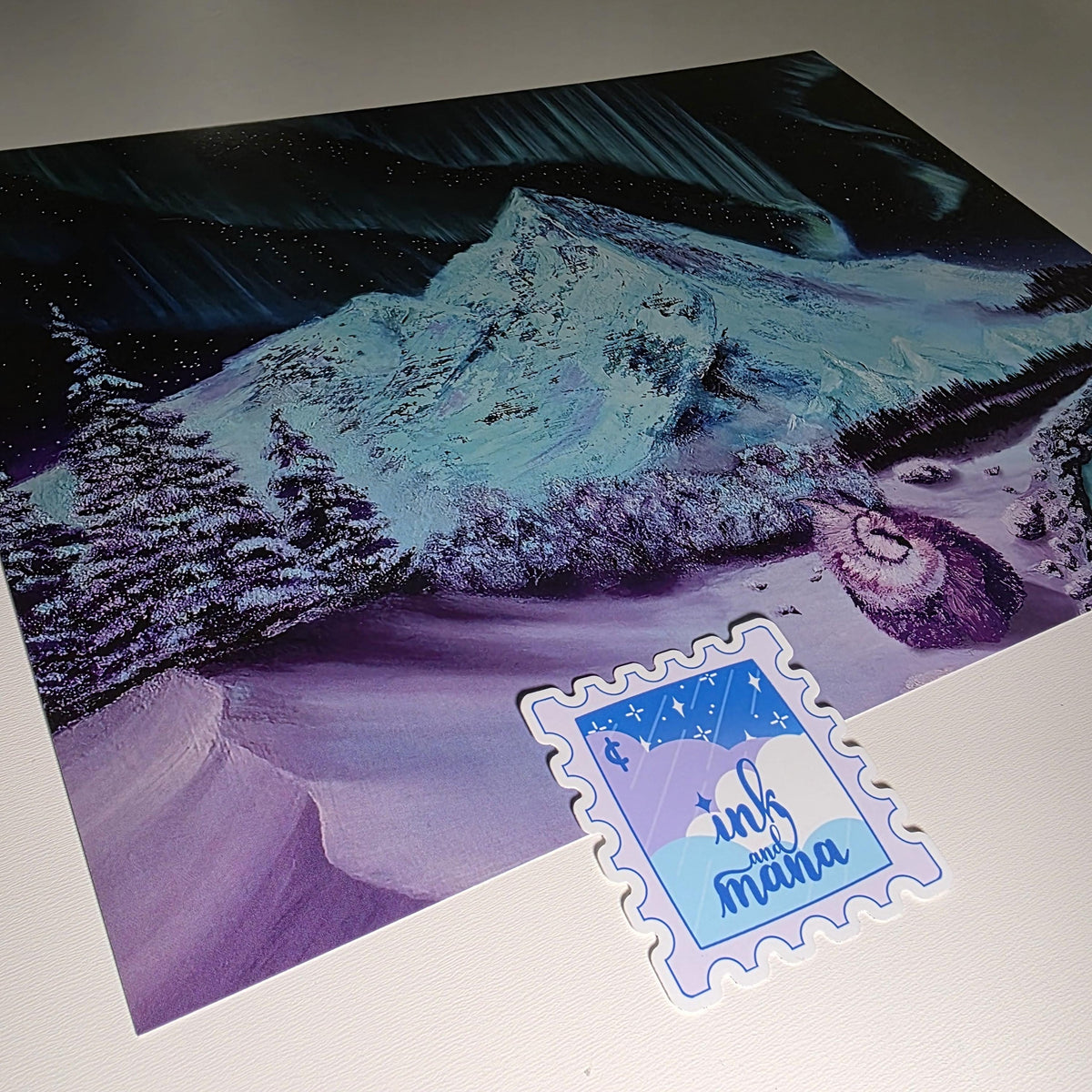 Fantasy Northern Lights Art Print - 12" x 16" Dungeons and Dragons Inspired Artwork 11