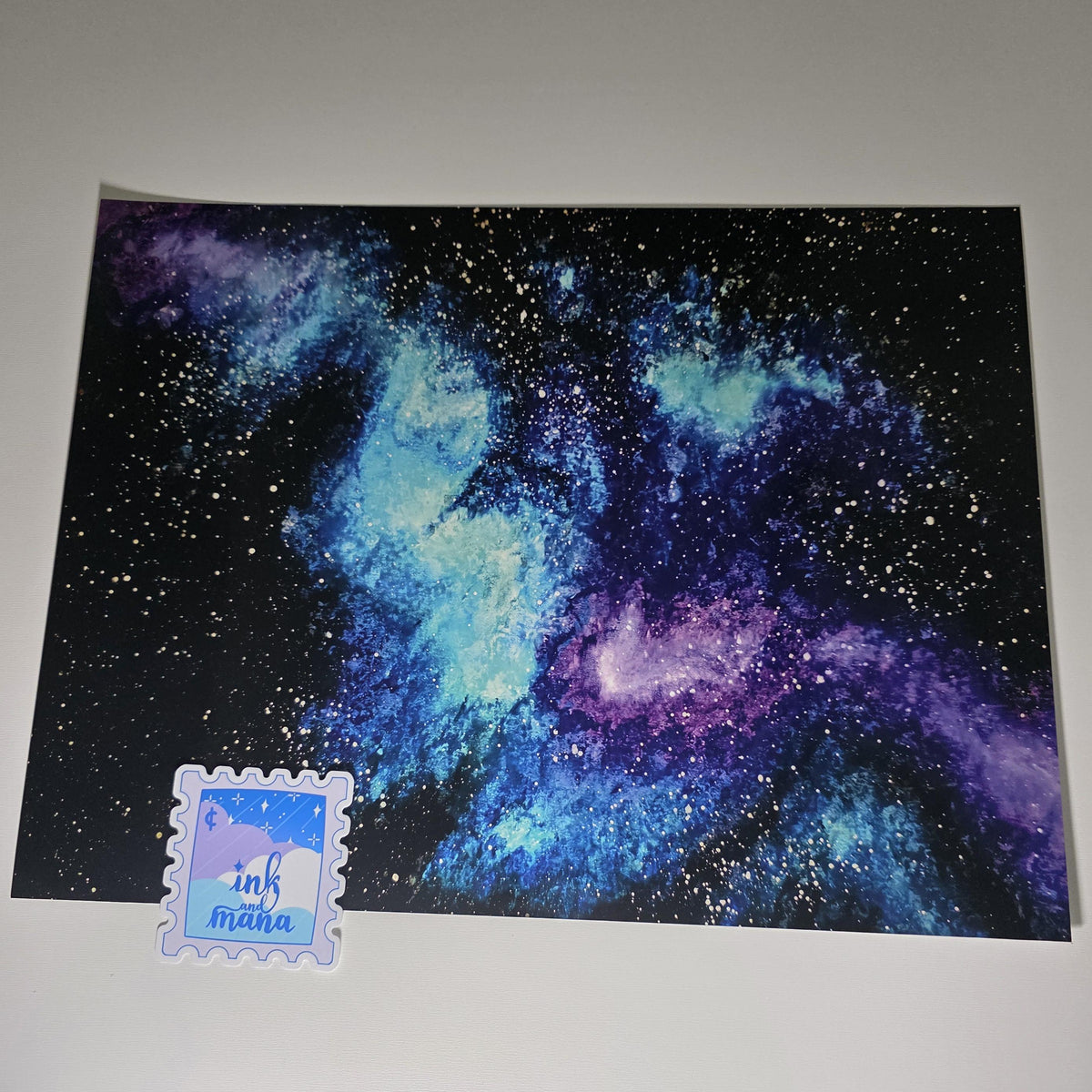 Galaxy Art Print "Stardust" - 12" x 16" Nebula Wall Art 9