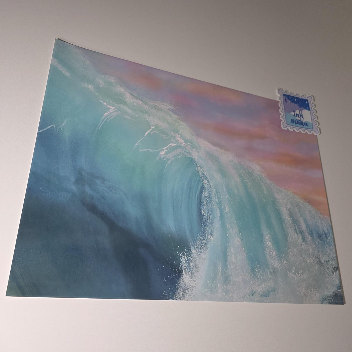 Mermaid Wave Art Print "Serenity" - 12" x 16" Ocean Wall Art 10