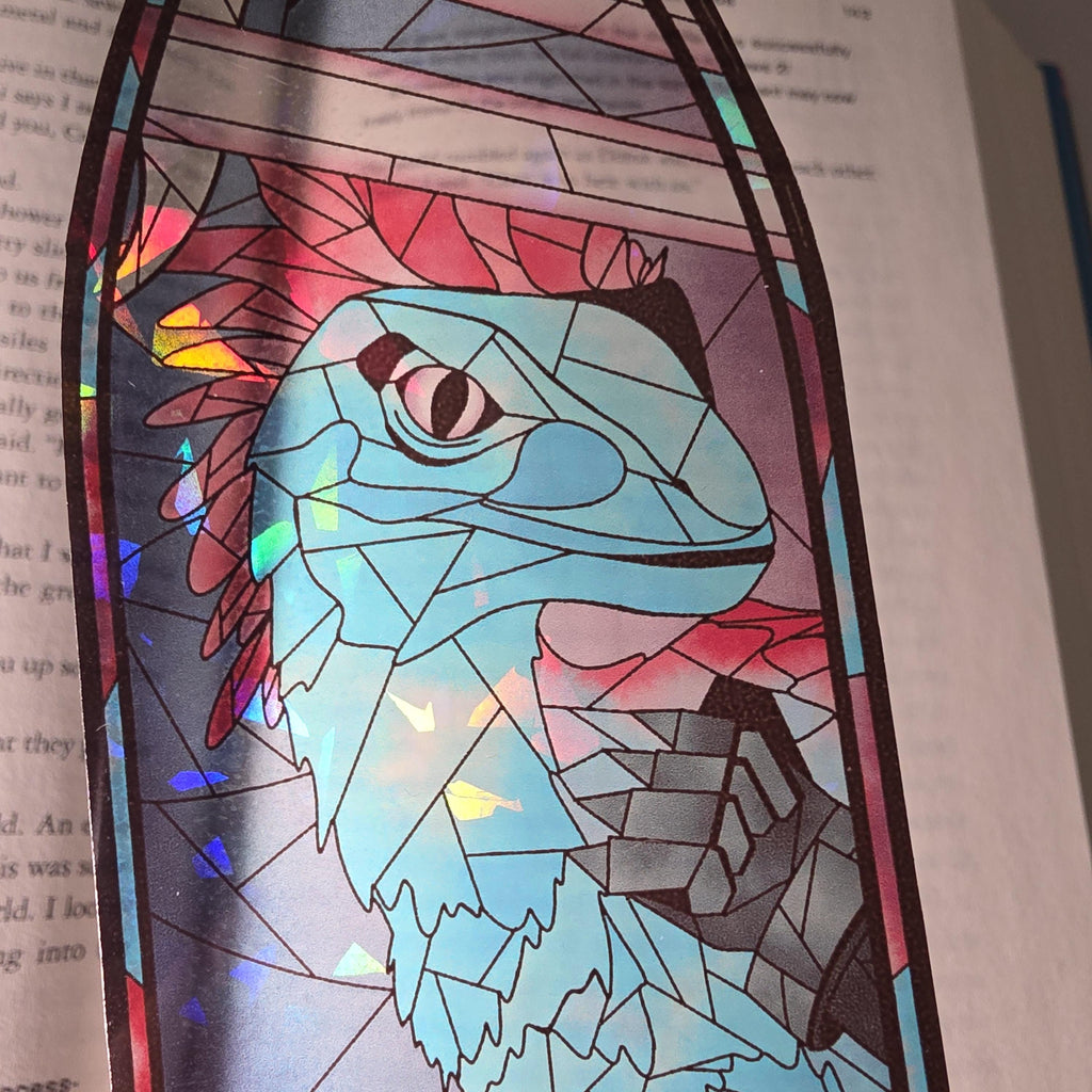 Dungeon Crawler Carl Stained Glass Style Bookmark: Mongo (Handmade with Holographic Art) 4