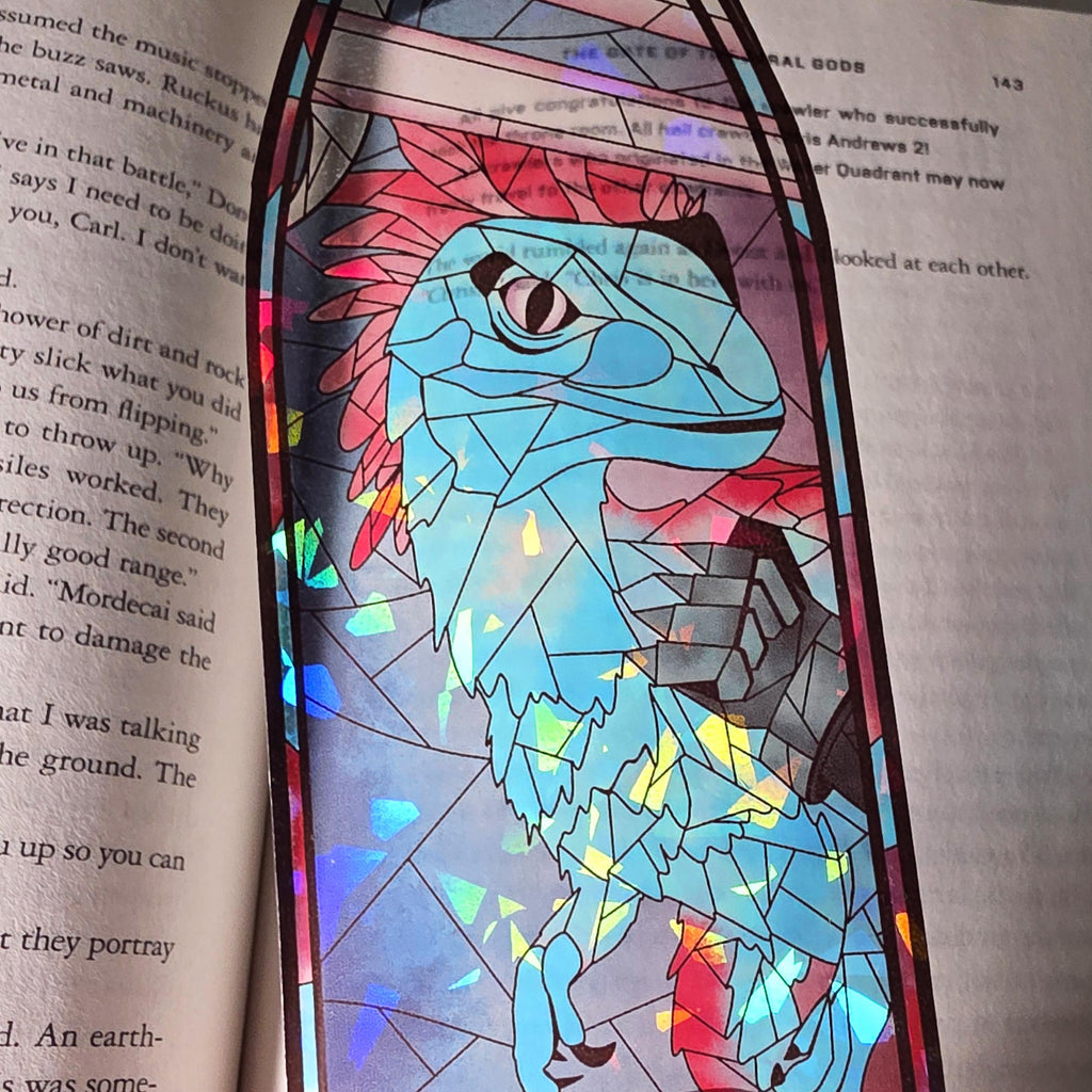 Dungeon Crawler Carl Stained Glass Style Bookmark: Mongo (Handmade with Holographic Art) 5