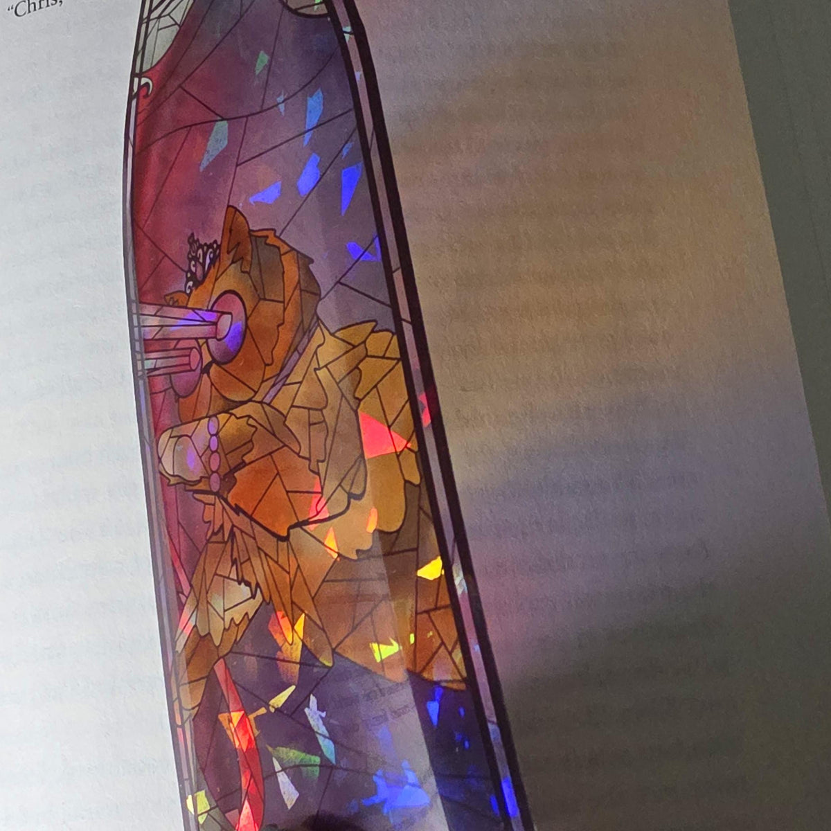 Dungeon Crawler Carl Stained Glass Style Bookmark: Princess Donut (Handmade with Holographic Art) 7