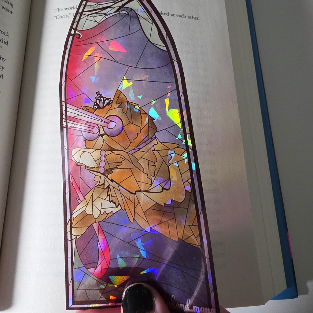 Dungeon Crawler Carl Stained Glass Style Bookmark: Princess Donut (Handmade with Holographic Art) 18
