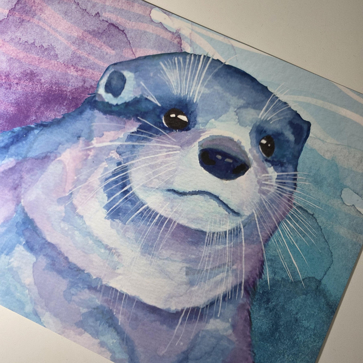 Otter Watercolour Art Print - 12" x 16" Nature Inspired Artwork 6