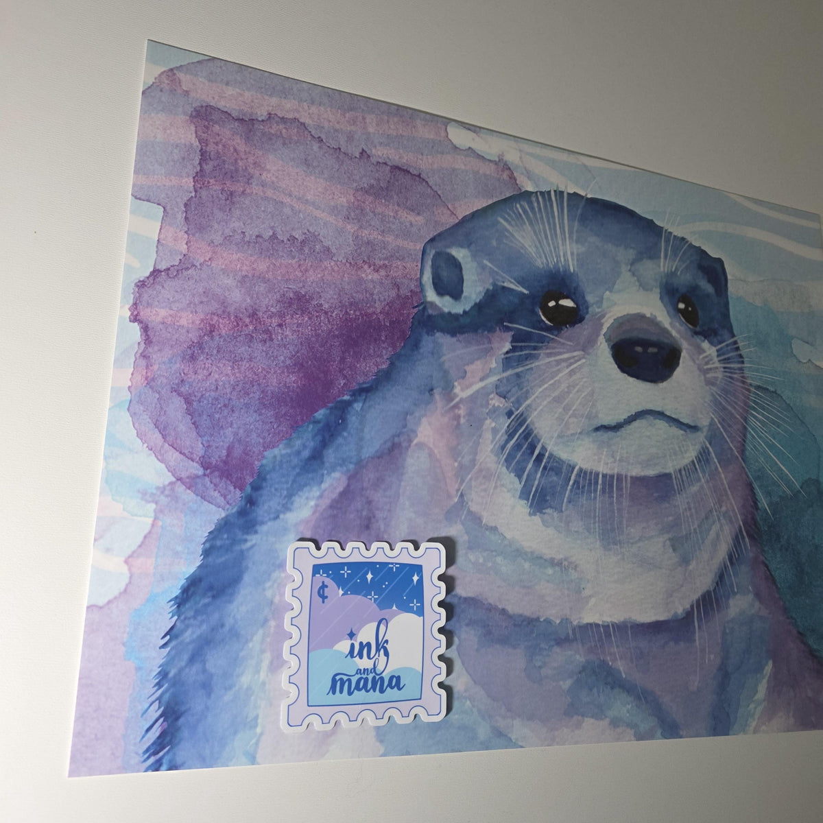 Otter Watercolour Art Print - 12" x 16" Nature Inspired Artwork 7