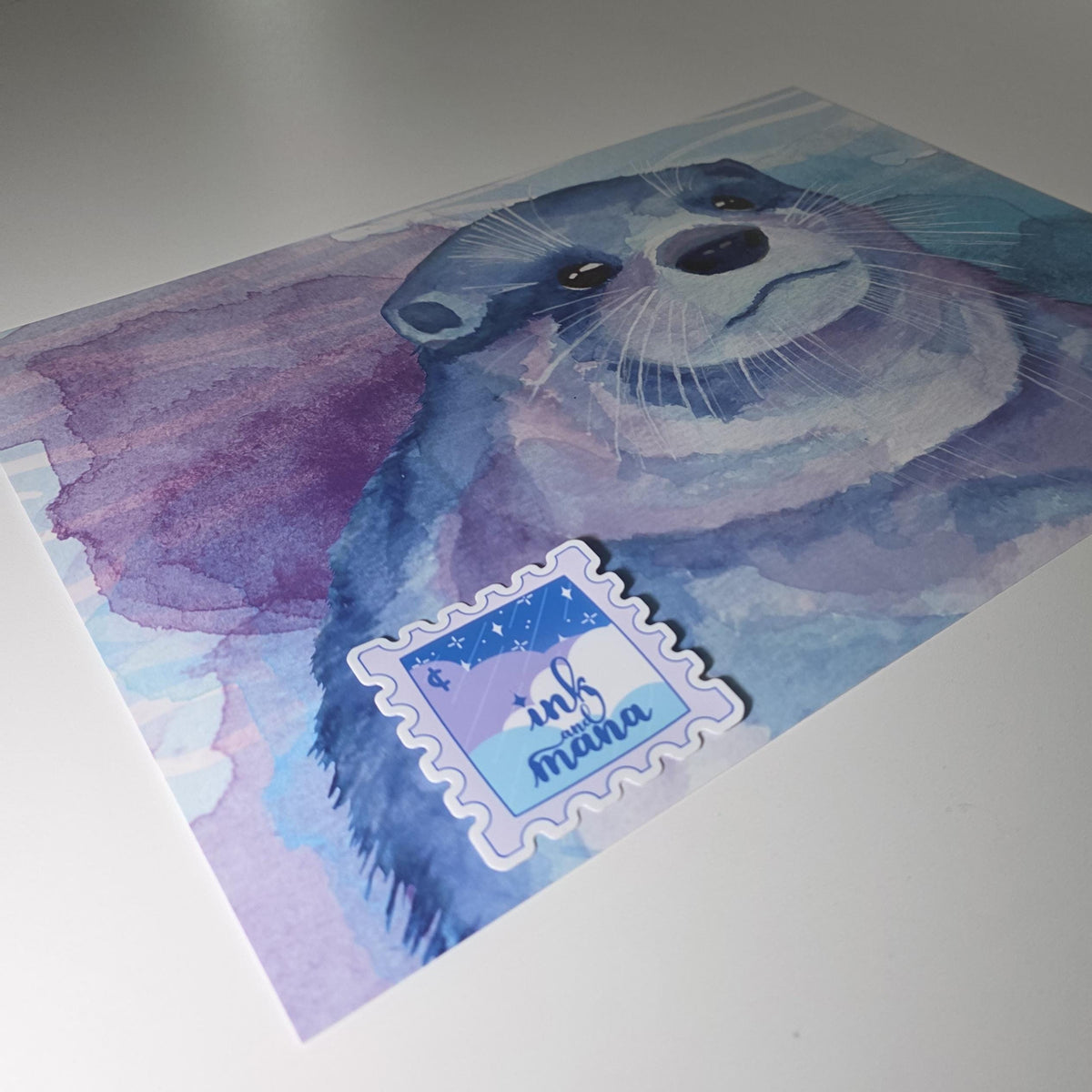 Otter Watercolour Art Print - 12" x 16" Nature Inspired Artwork 10