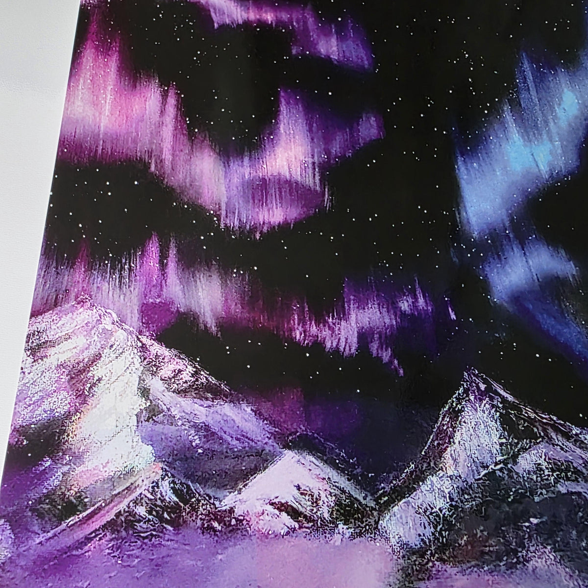 Rainbow Northern Lights Art Print - 12" x 16" Aurora Borealis Inspired Artwork 2