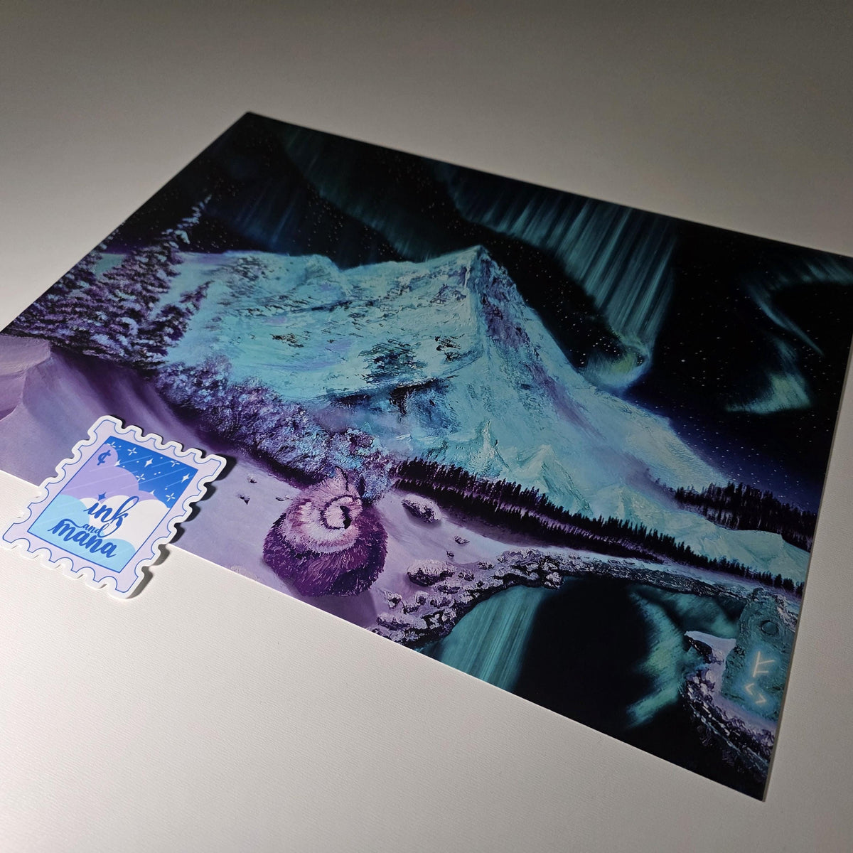 Fantasy Northern Lights Art Print - 12" x 16" Dungeons and Dragons Inspired Artwork 5
