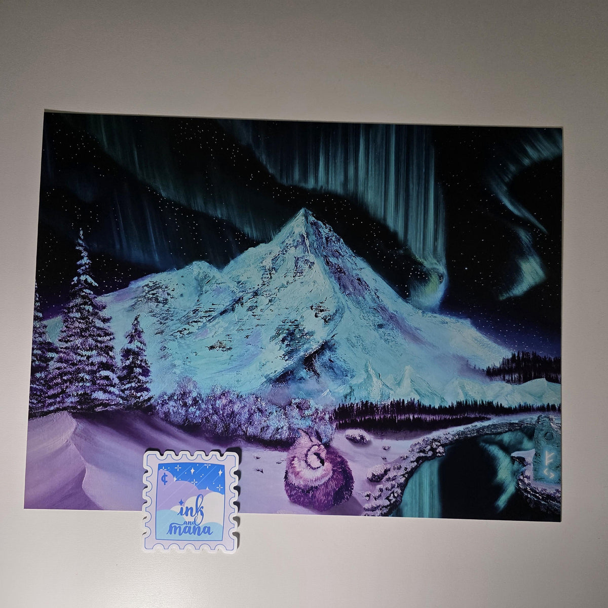 Fantasy Northern Lights Art Print - 12" x 16" Dungeons and Dragons Inspired Artwork 4