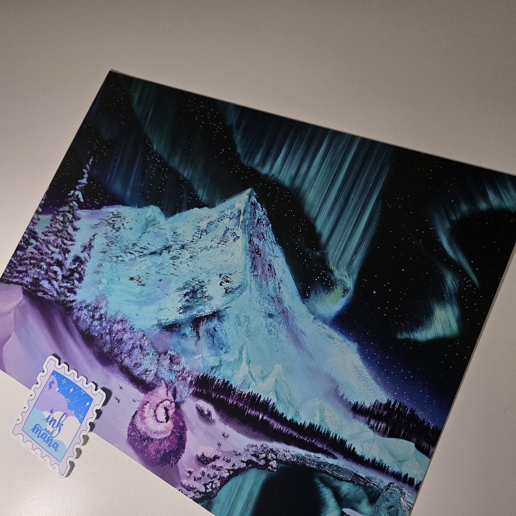 Fantasy Northern Lights Art Print - 12" x 16" Dungeons and Dragons Inspired Artwork 13