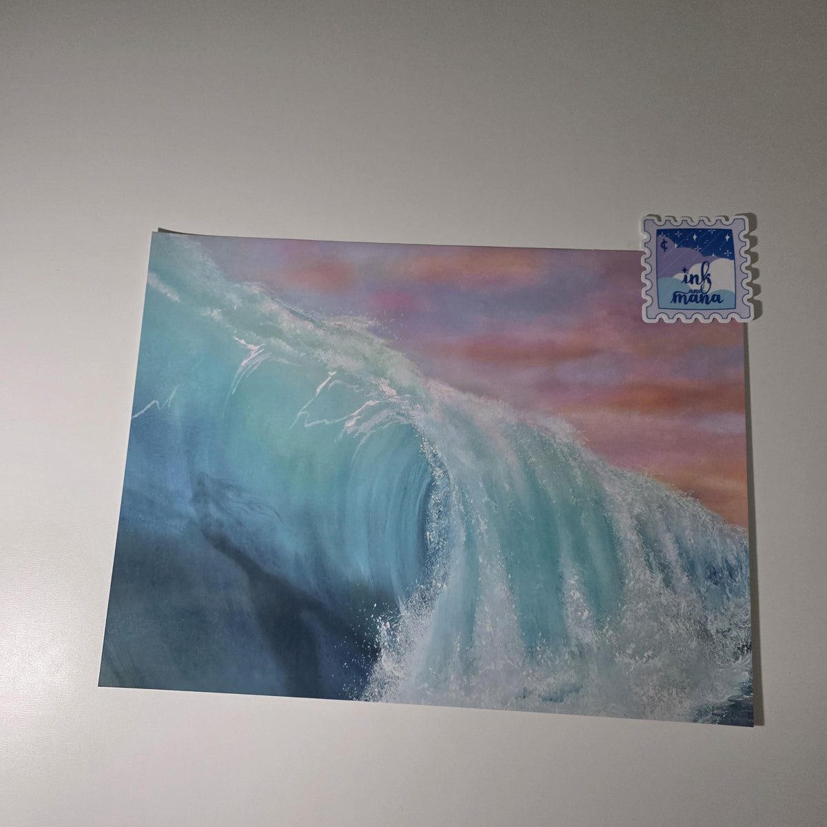 Mermaid Wave Art Print "Serenity" - 12" x 16" Ocean Wall Art 7
