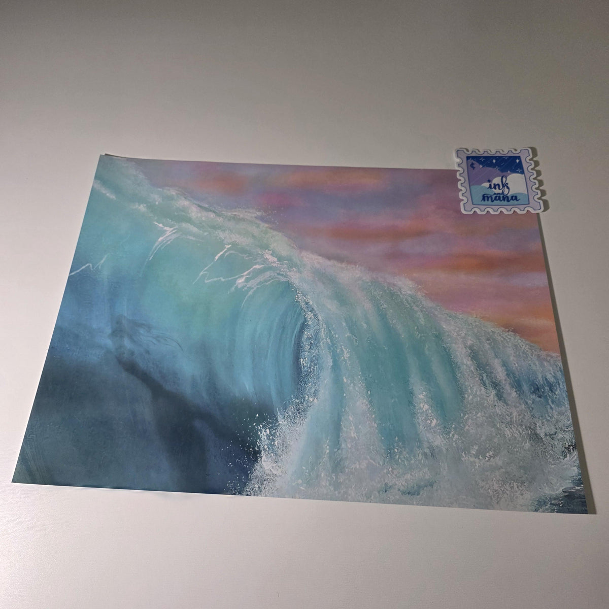 Mermaid Wave Art Print "Serenity" - 12" x 16" Ocean Wall Art 8
