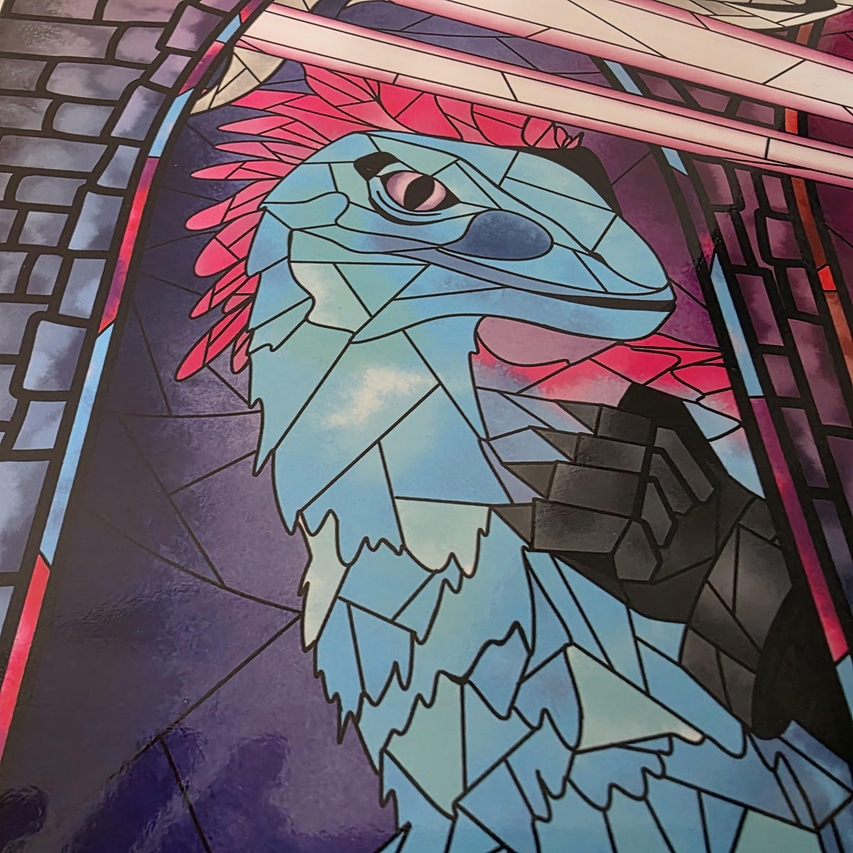 Dungeon Crawler Carl Stained Glass Art Print: Carl, Donut, Mongo and Samantha 6