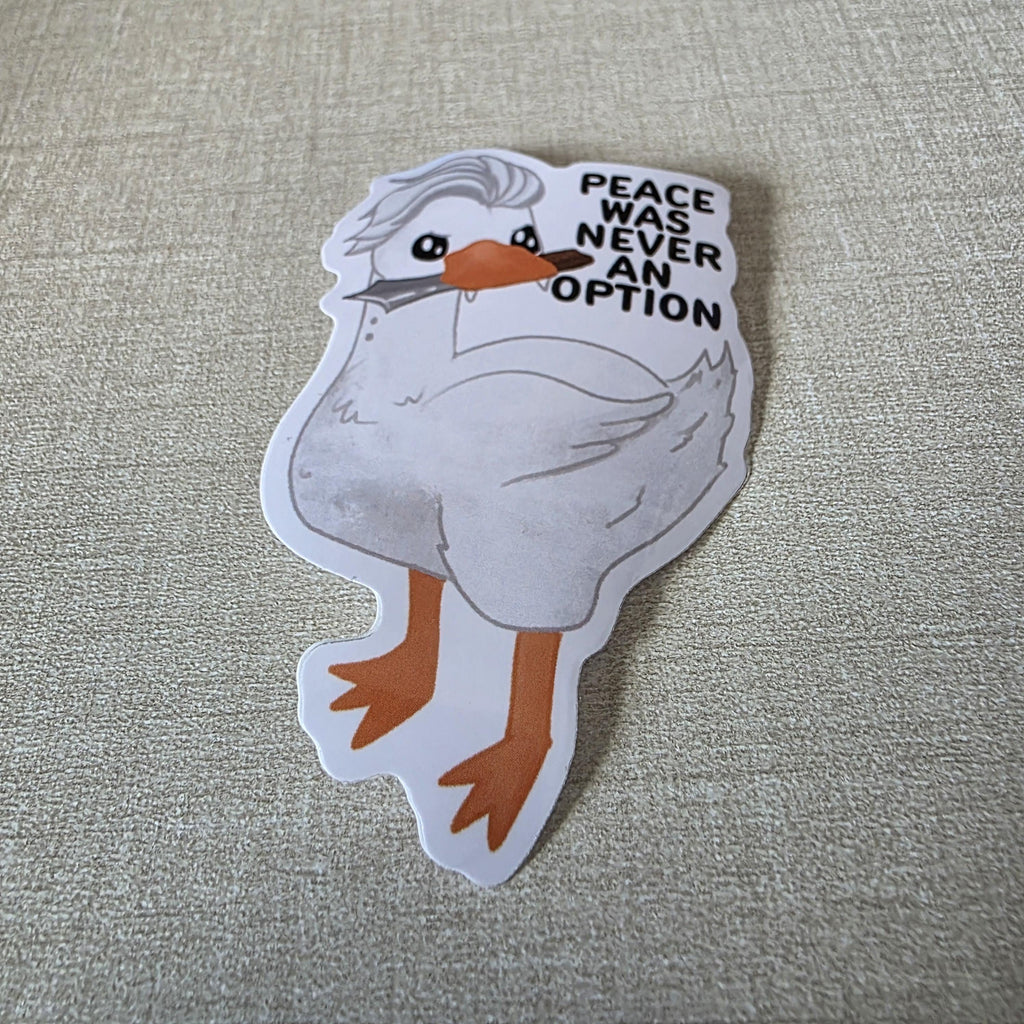 Silly Goose Sticker, Goosetarion Art, Funny Laptop Decal (3" Glossy Finish) 8