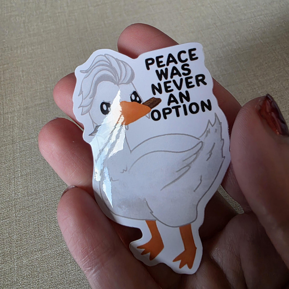 Silly Goose Sticker, Goosetarion Art, Funny Laptop Decal (3" Glossy Finish) 4