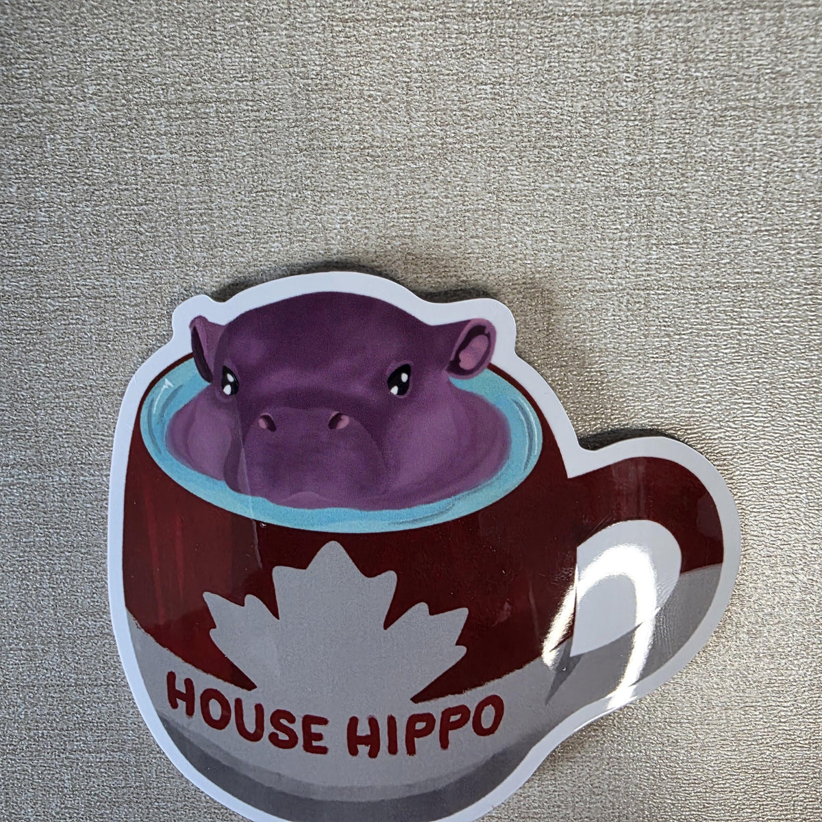Canadian House Hippo Sticker – Nostalgic Art, Glossy Finish (3") 7