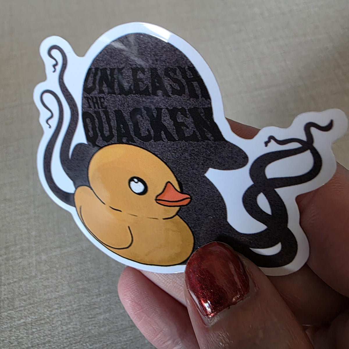 Rubber Duck Kraken Sticker – Unleash the Quacken! Glossy Finish, Water Resistant Art (3") 12