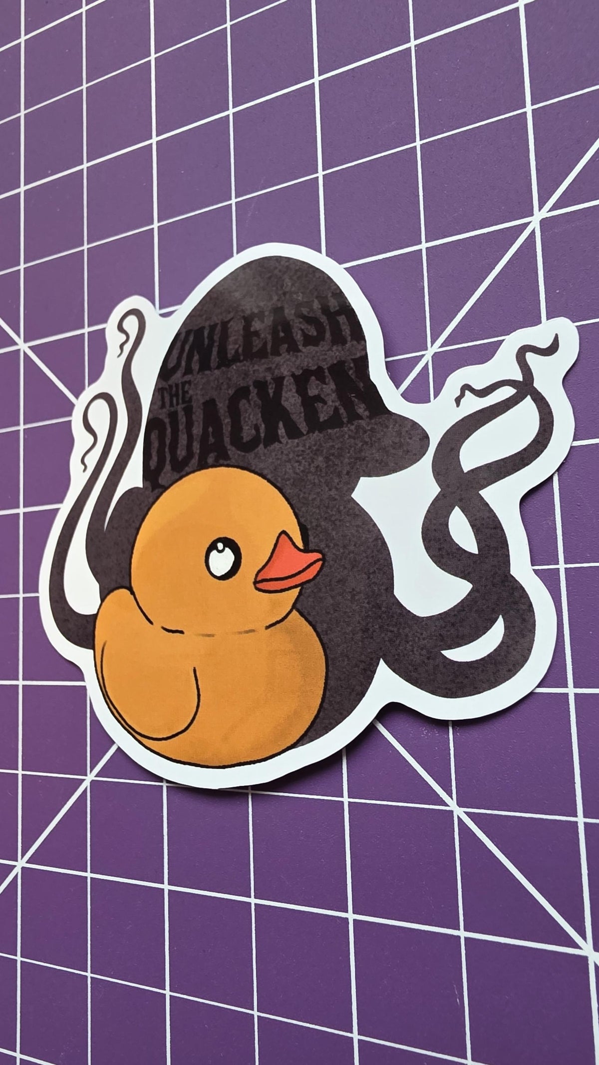 Rubber Duck Kraken Sticker – Unleash the Quacken! Glossy Finish, Water Resistant Art (3") 15