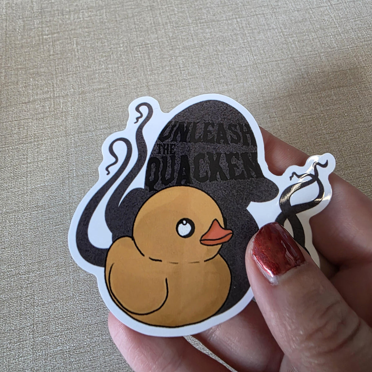 Rubber Duck Kraken Sticker – Unleash the Quacken! Glossy Finish, Water Resistant Art (3") 4