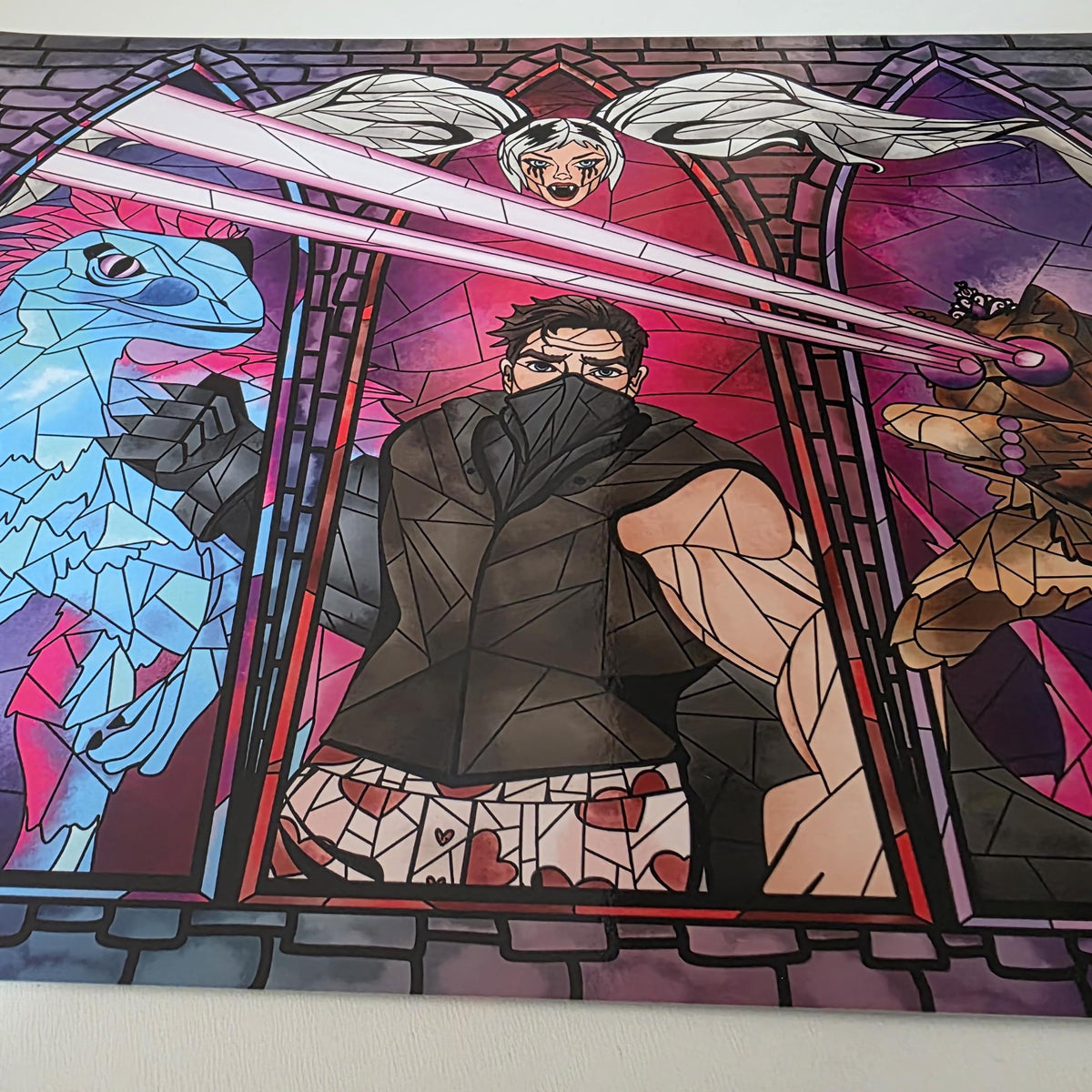 Dungeon Crawler Carl Stained Glass Art Print: Carl, Donut, Mongo and Samantha 9