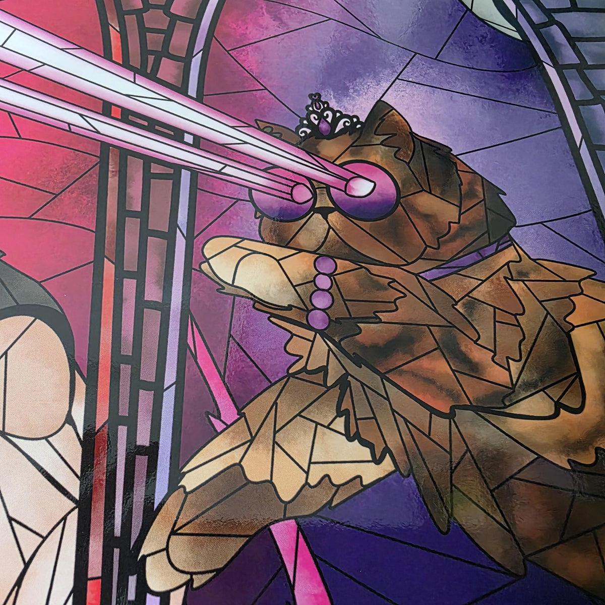 Dungeon Crawler Carl Stained Glass Art Print: Carl, Donut, Mongo and Samantha 3