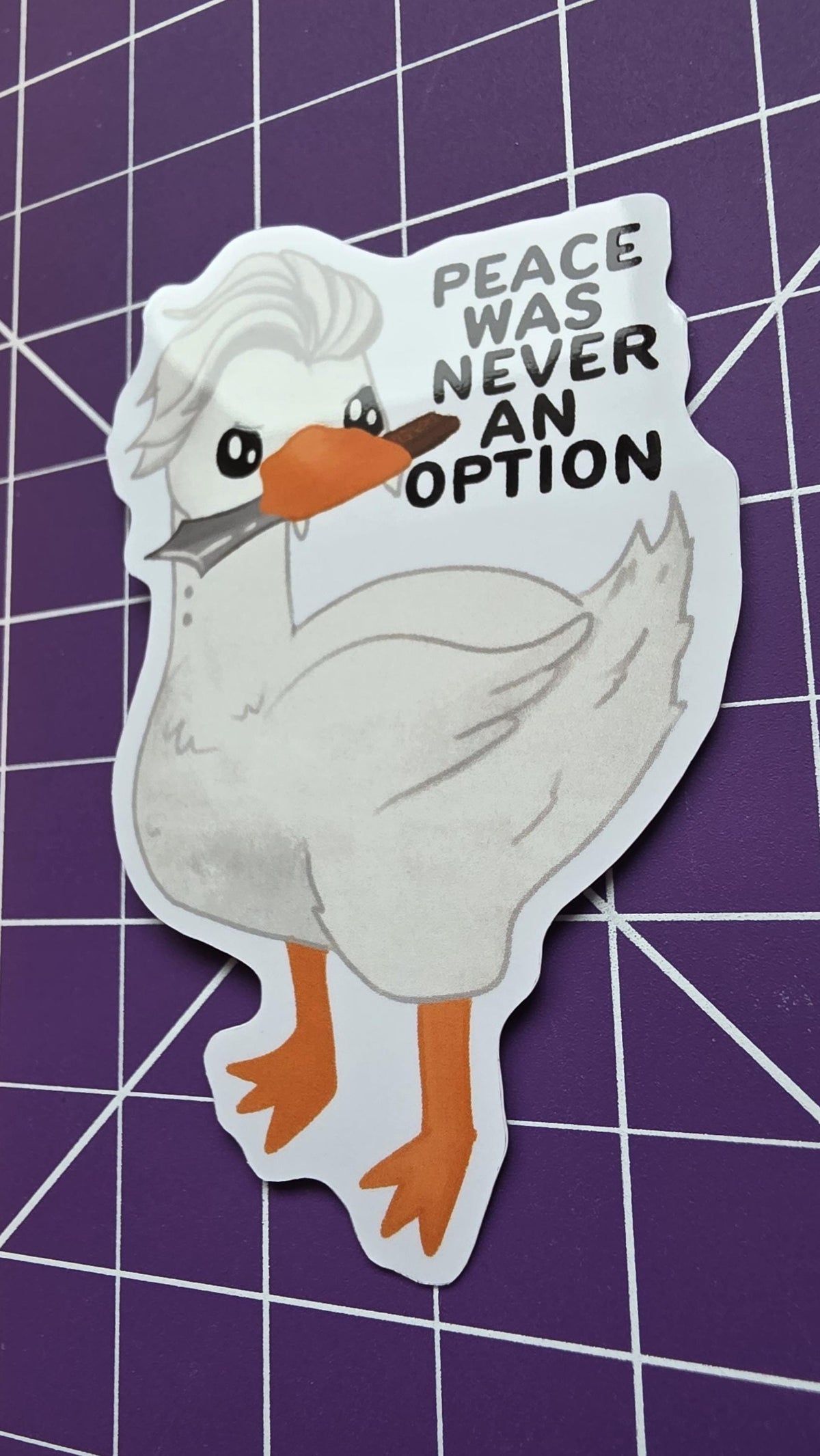 Silly Goose Sticker, Goosetarion Art, Funny Laptop Decal (3" Glossy Finish) 15