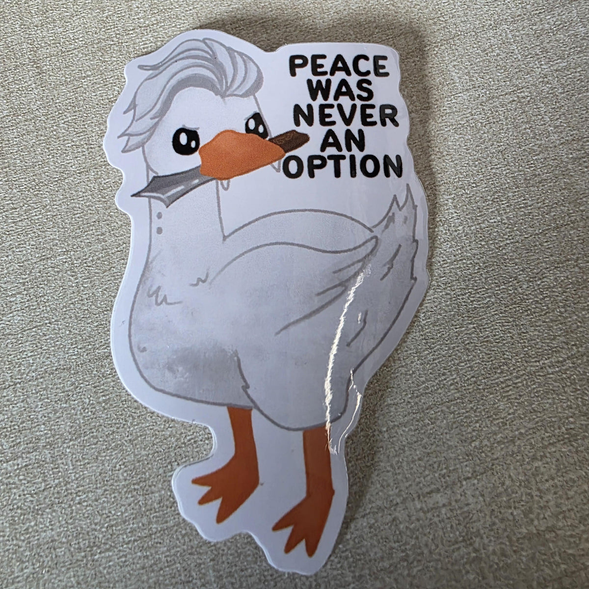 Silly Goose Sticker, Goosetarion Art, Funny Laptop Decal (3" Glossy Finish) 3