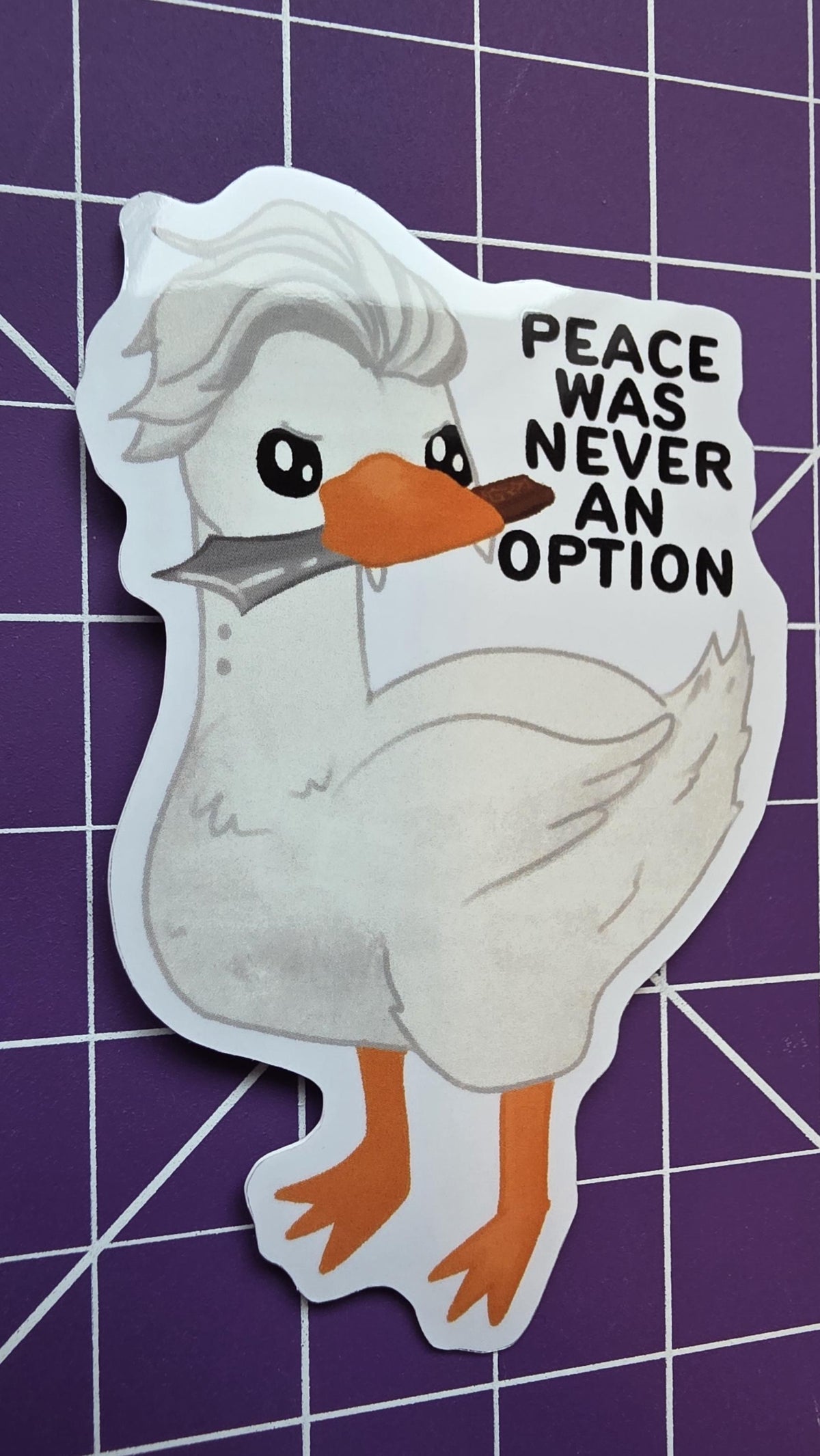 Silly Goose Sticker, Goosetarion Art, Funny Laptop Decal (3" Glossy Finish) 13