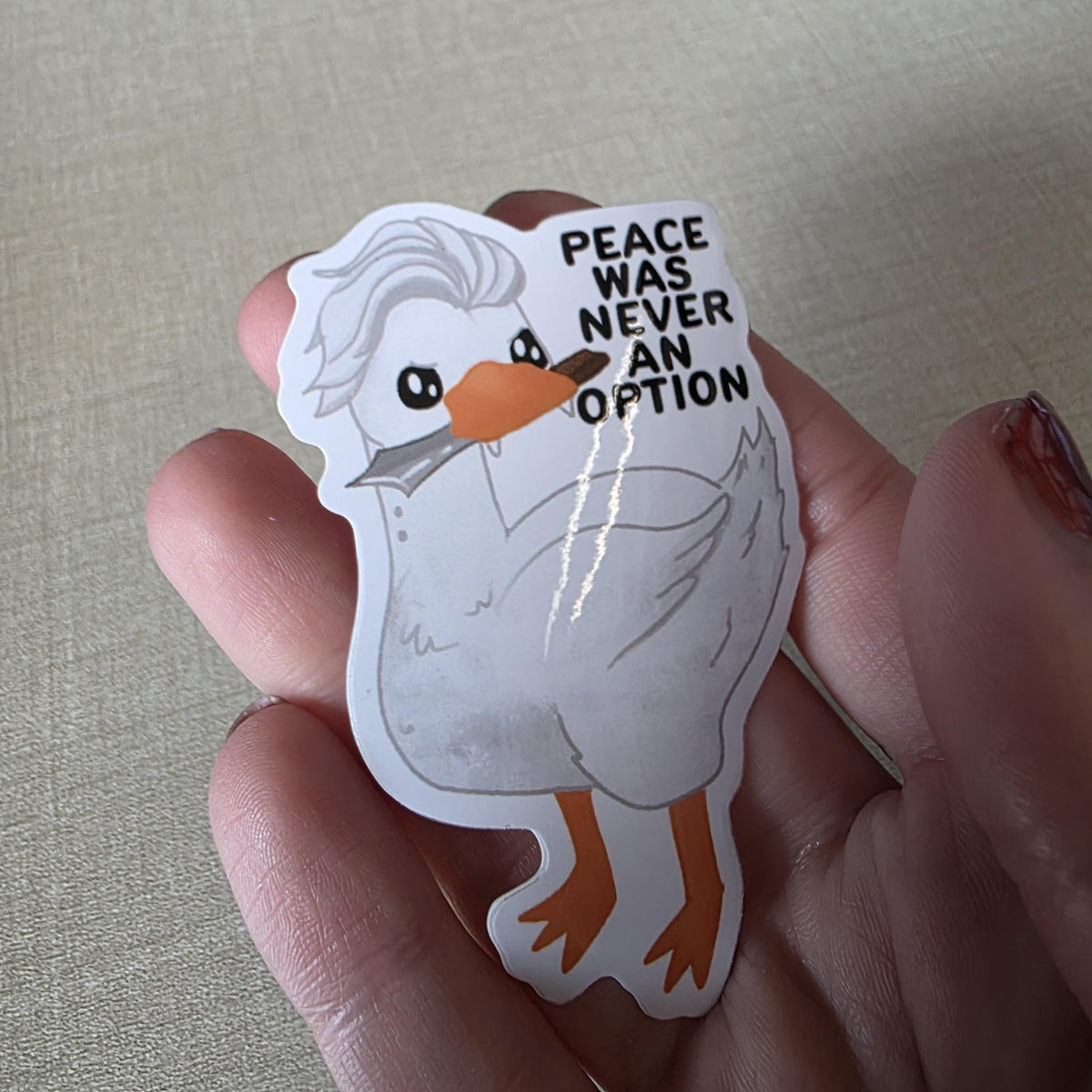 Silly Goose Sticker, Goosetarion Art, Funny Laptop Decal (3" Glossy Finish) 5