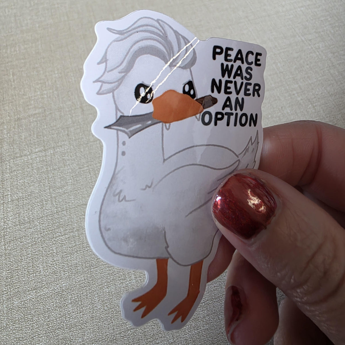 Silly Goose Sticker, Goosetarion Art, Funny Laptop Decal (3" Glossy Finish) 6