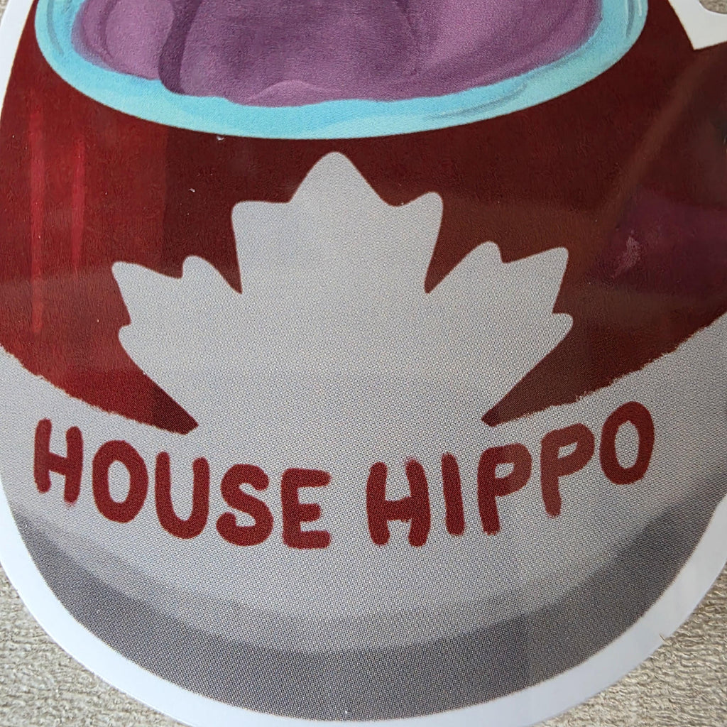 Canadian House Hippo Sticker – Nostalgic Art, Glossy Finish (3") 10