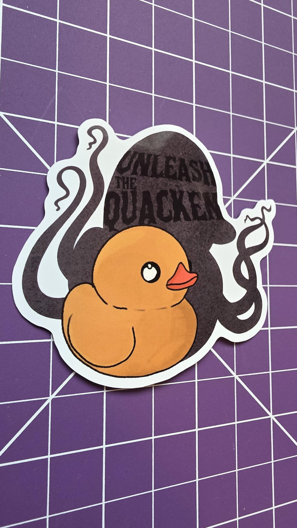 Rubber Duck Kraken Sticker – Unleash the Quacken! Glossy Finish, Water Resistant Art (3") 14