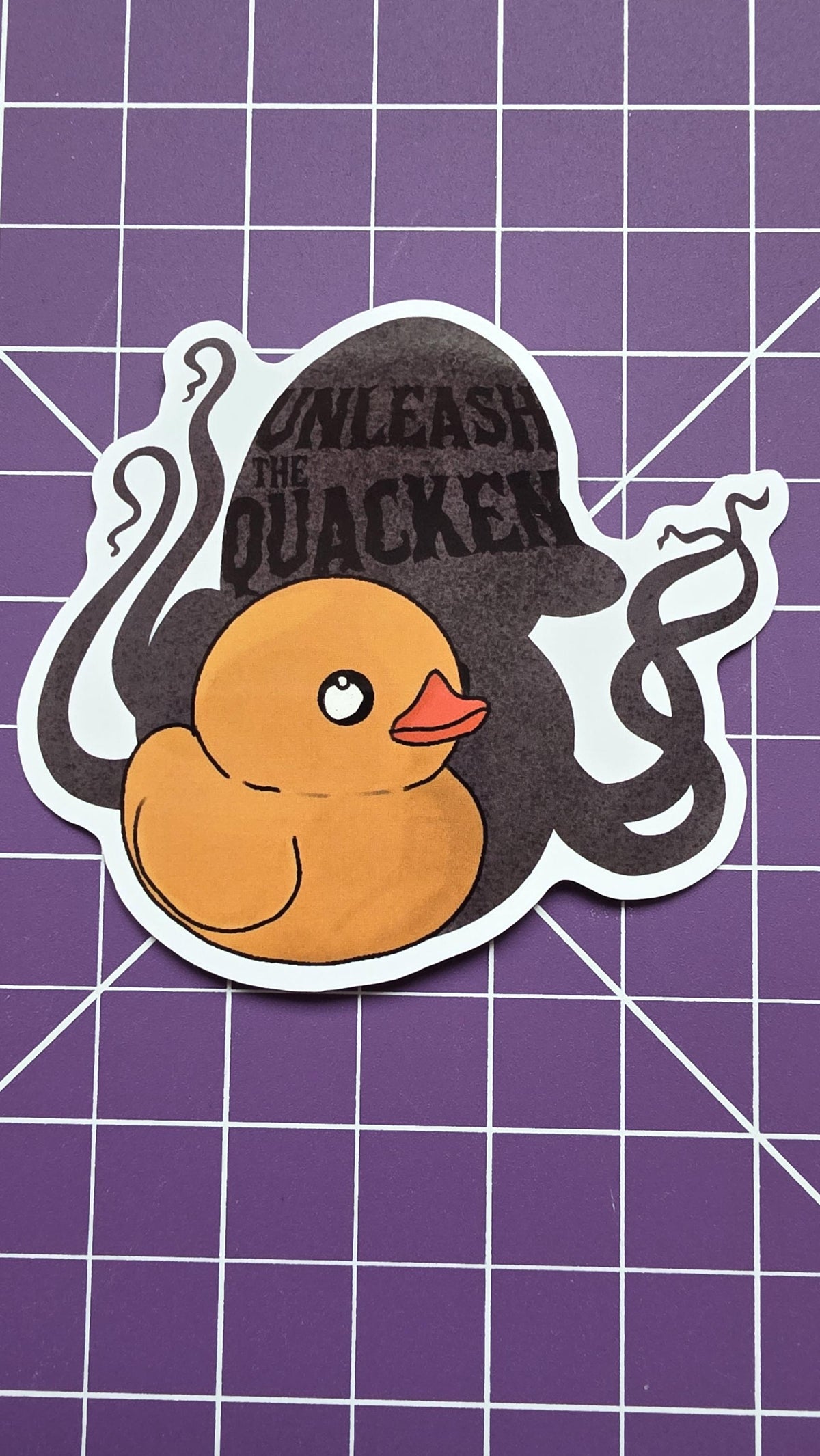 Rubber Duck Kraken Sticker – Unleash the Quacken! Glossy Finish, Water Resistant Art (3") 13