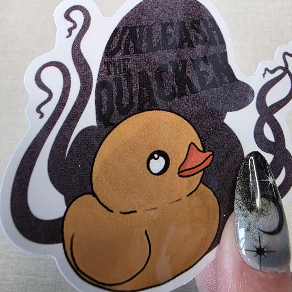 Rubber Duck Kraken Sticker – Unleash the Quacken! Glossy Finish, Water Resistant Art (3") 3
