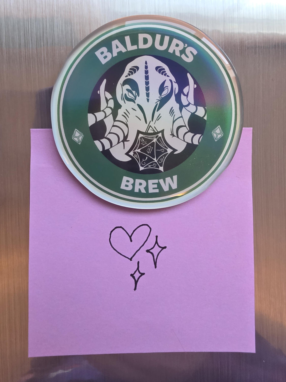 Baldur's Brew Magnet – Dungeons and Dragons Inspired Coffee Art (2.5 Inch) 6
