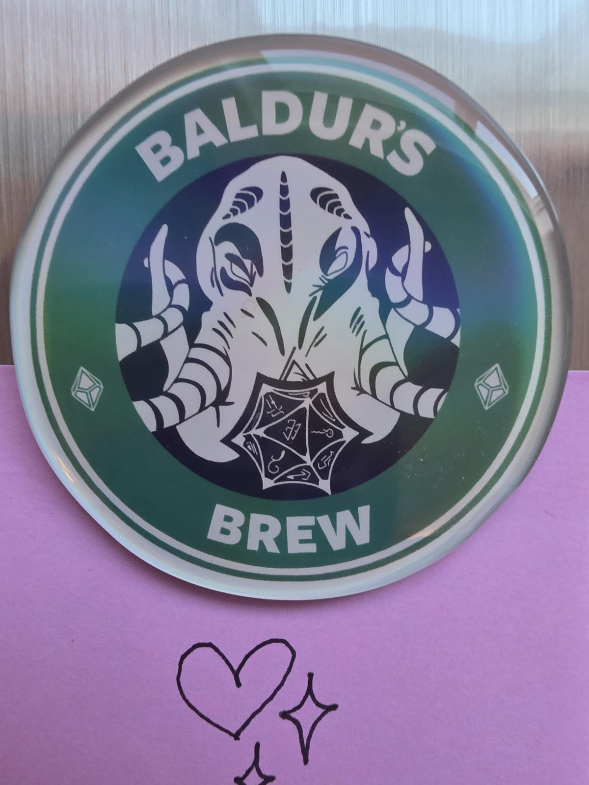 Baldur's Brew Magnet – Dungeons and Dragons Inspired Coffee Art (2.5 Inch) 4