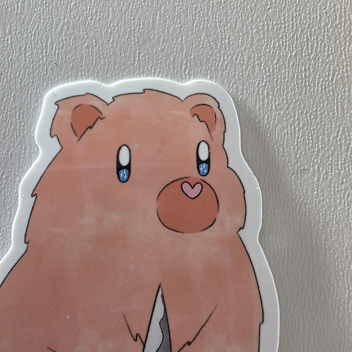Bear with Knife Sticker sayingKeep Reading (3" Glossy Finish) 8