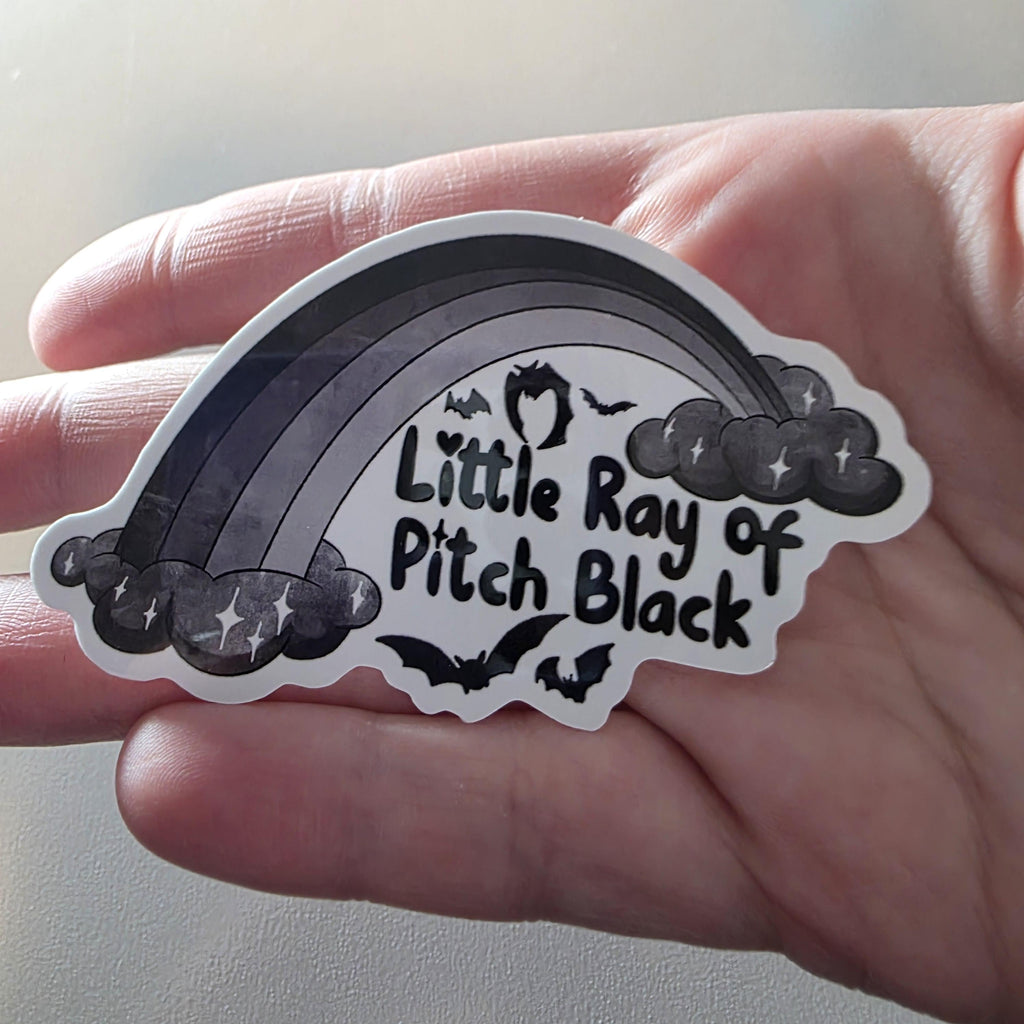 Little Ray of Pitch Black Sticker (3" Glossy Finish) 3